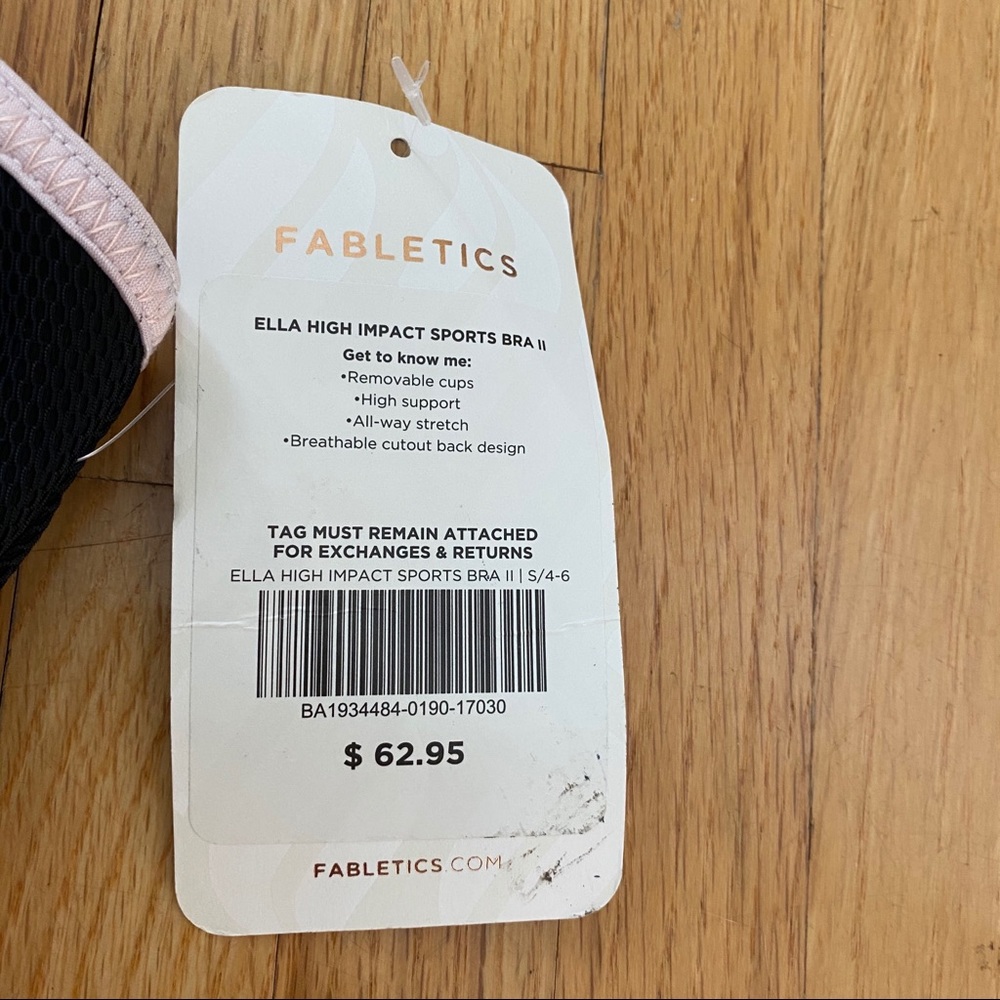 NWT Fabletics Ella high impact black sports bra - Picture 6 of 6